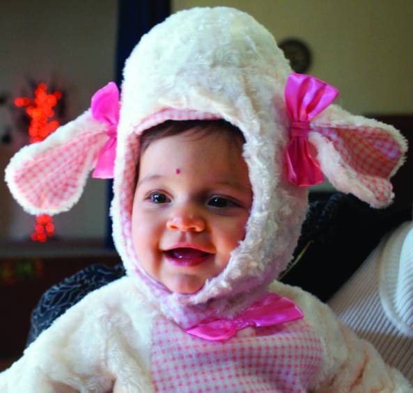 Pictured is 9-month-old Caroline Chuey, who is as cute as a lamb.