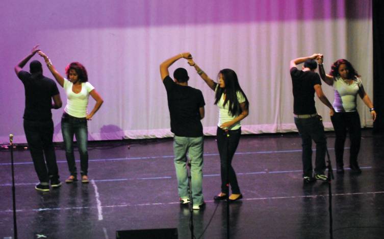 FEEL THE BEAT: Members of the Latin Dance Club show off the moves they&rsquo;ve learned this year.
