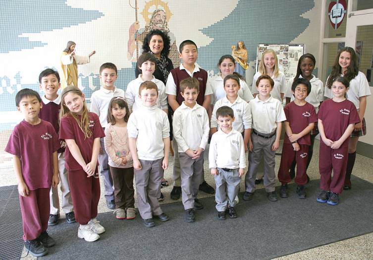 TOP STUDENTS IN JANUARY: The Virtue for January was Initiative. Students chose for Student of the Month in January were: PreK: Grace Kogut. Kindergarten: Landon McCarty and Brendan Case. First Grade: Elliot Gauvin and Christopher Palumbo. Second Grade: Rebecca Dowling and Tommy Sisouvong. Third Grade: Cole Calabro and Alex Cadden. Fourth Grade: Isabella Misuraca and Journey Tamba. Fifth Grade: Gian Fargnoli and Alex Long. Sixth Grade: Brandon Tran and Jenna Almagno. Seventh Grade: Rachel Wade and Chong Ye Zhao. Eighth Grade: Samantha Loffredo and Patrice Yeboah.