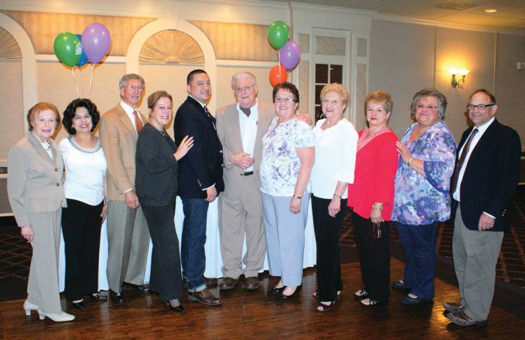 RSVP RECOGNITION: The RSVP Advisory Council and staff celebrate at the annual Recognition Luncheon. Pictured from left are Rosalind Levine, Secretary Madeline Regine, Ed Pitman, Caroline Pitman, Director David Quiroa, President Frank Murga, Treasurer Anettee Martinelli, Marilyn McCabe, Clerk Lorraine Masiello, Vice President Maria Ettinger and Mark Sweberg. Not pictured are Mario Casanelli and Ann Tanzi, who also serve on the Advisory Council.