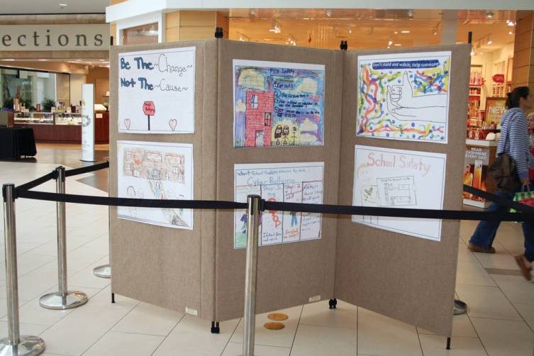 ON DISPLAY: The St. Rocco students' artwork is currently on display at Warwick Mall.