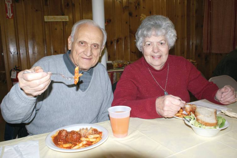 LOVEBIRDS: Frank and Kathleen Manzi, members of the Oaklawn Grange, are both thankful that the family is in good health.