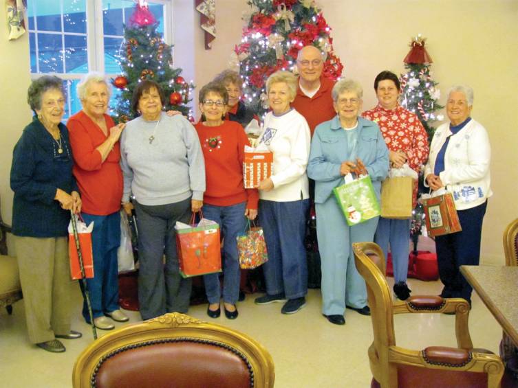 These are Johnston Senior Center volunteers who took home prizes from Tuesday&rsquo;s raffle.