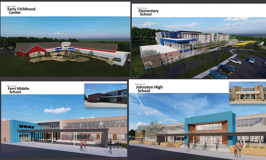 The district hopes to build a new Early Childhood Center and a new Elementary School, make major renovations at the Nicholas A. Ferri Middle School and the Johnston High School. Voters will vote on a $215 million bond to pay for the school building facility overhaul, most likely during a March referendum.