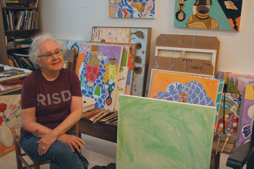 Madolin Maxey in her studio