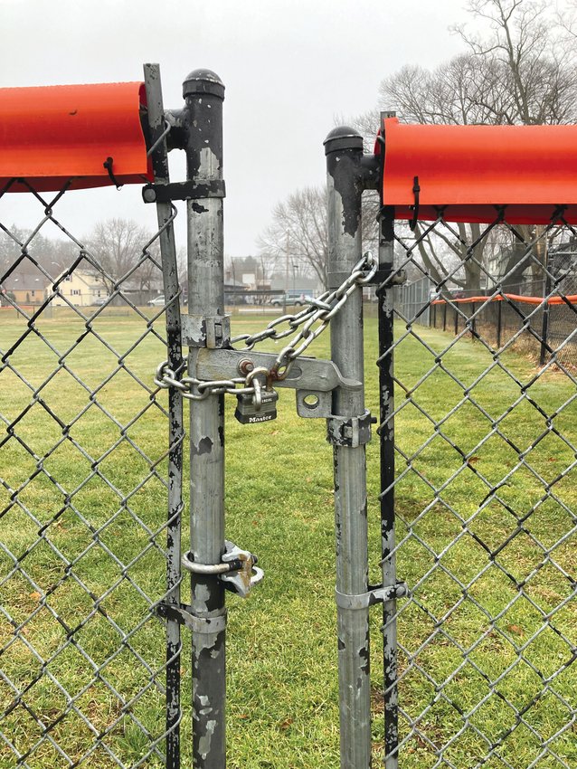 LOCKED OUT: Some of Cranston&rsquo;s  little league fields remain locked  even after the baseball season.