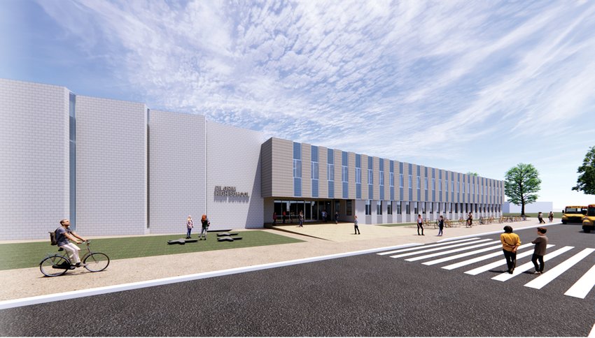 LOOKING AHEAD: A rendering of the proposed new Pilgrim High School.