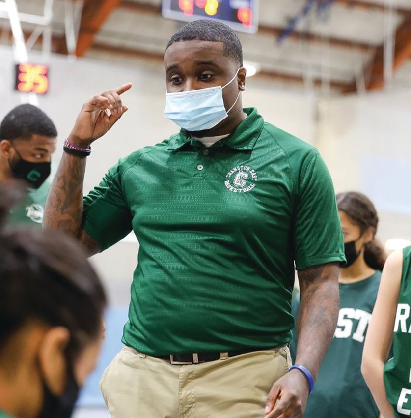 FAMILIAR FACE:  Cranston East girls  basketball coach  Jhamal Diggs, who is  set to take over the  school&rsquo;s boys volleyball  program after the  passing of Meg McGonagle.