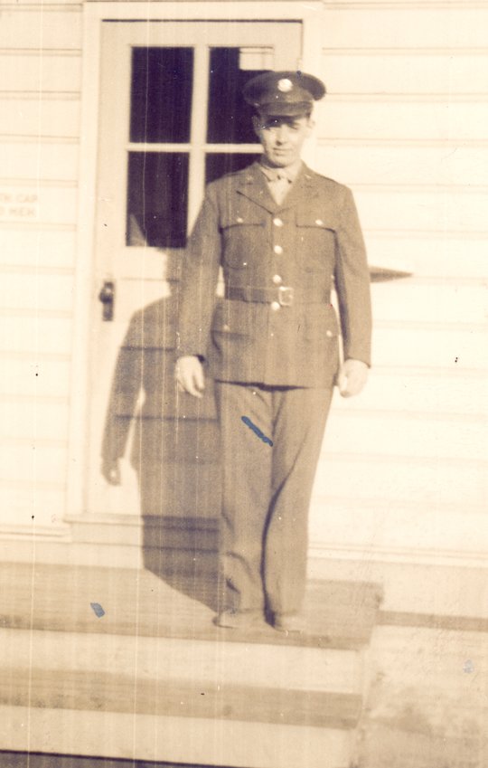 The late John R. Quinlan as  pictured before he was deployed  to Europe during  WWII where he was captured  and held as a POW