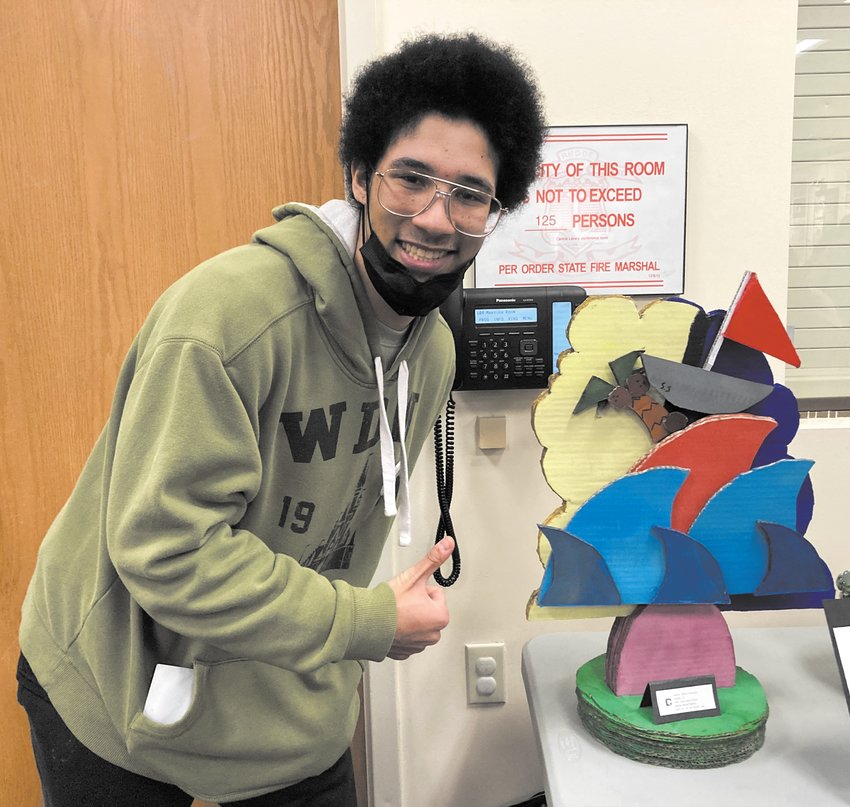 3D DESIGN: Cranston East senior Beau Harryson has enjoyed art since a young age. His piece titled &ldquo;Wild Island Mind,&rdquo; was selected for this year&rsquo;s Artsfest. (Herald photo)