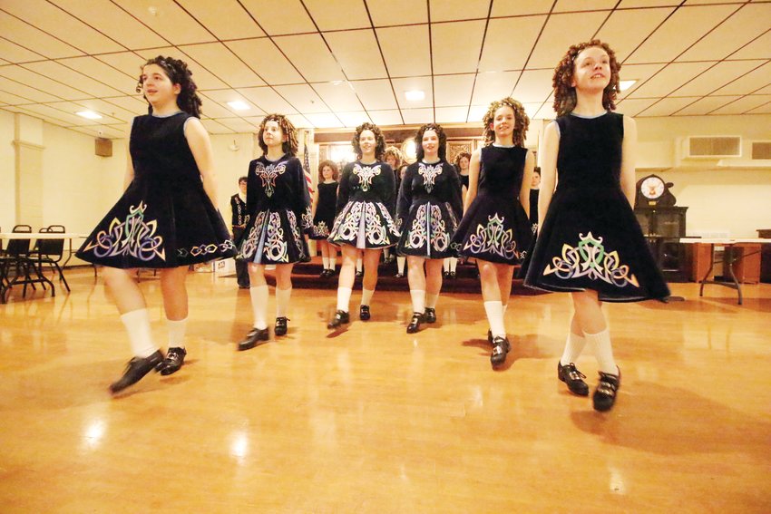 HIGH STEPPING: Damska Studio dancers removed their masks for this demonstration. When performing shows they wear masks for the moment and let &ldquo;their Irish eyes smile.&rdquo;
