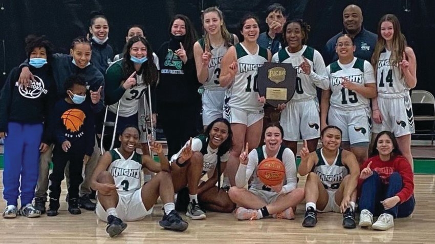 DISTRICT CHAMPS: The CCRI women&rsquo;s basketball team. (Submitted photos)