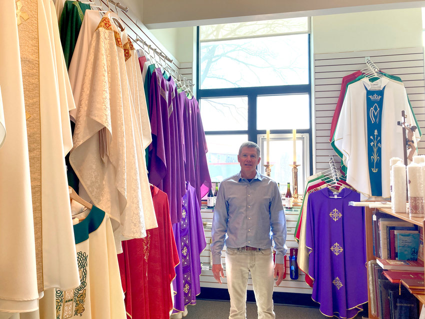 FIFTH-GENERATION: PJ Tally has worked in the family-business since 1986. Tally&rsquo;s sells items for churches including bread, wine and candles. (Cranston Herald photos)