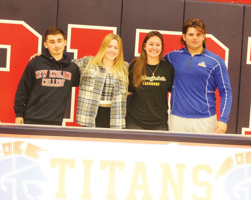 MAKING IT OFFICIAL: Dante Faria, Julia Maker, Madison Clark and Zach Scotti. (Photos by Ryan D. Murray)