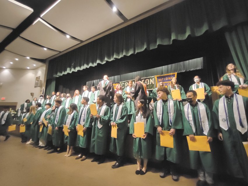 SO MANY HONORS: More than 100 seniors were inducted into a variety of honor societies, each receiving citations and cords along with personal recognition.