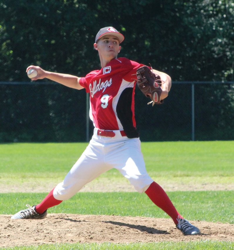 ON THE MOUND: Cranston Bulldogs pitcher Mike Smith last weekend. (Photos by Ryan D. Murray)