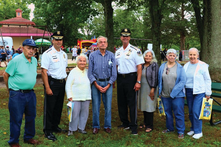 SUPPORTING SENIORS: The Johnston Police Department prides itself in interacting with the senior citizen population in town whose residents (above) were among the many people who enjoyed the recent &ldquo;community cookout&rdquo; &mdash; a.k.a. National Night Out inside War Memorial Park.