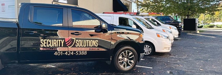 Clients of Security Solutions will recognize the familiar logo on these company trucks, a company which has become synonymous with dependability, reliability, professionalism, innovation and affordability. Call Security Solutions today to secure your property and possessions.