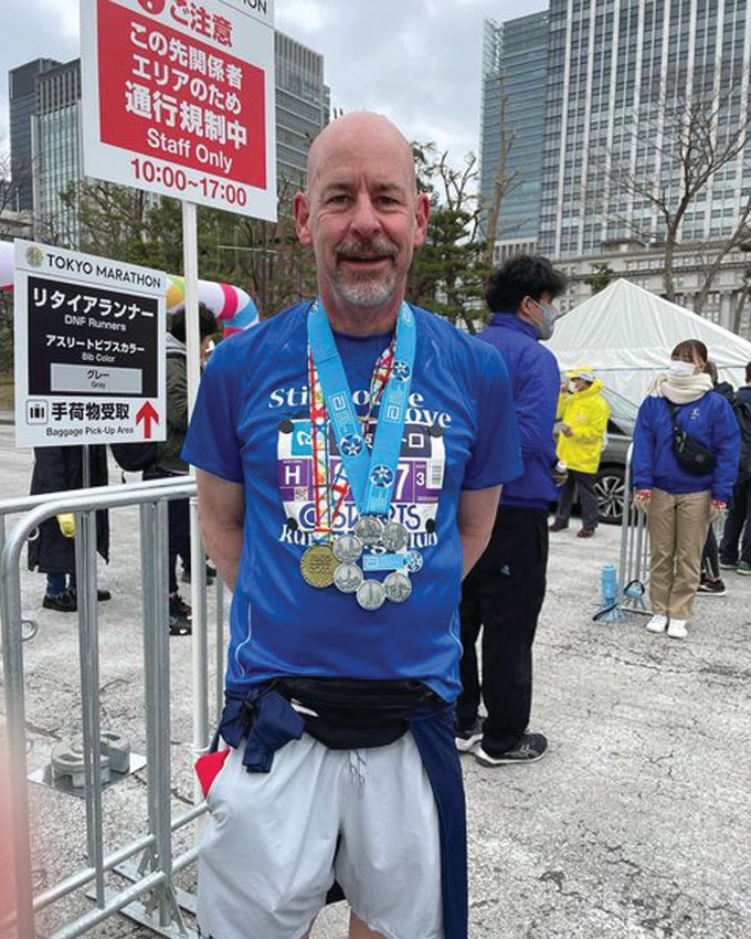 SIX STAR MEDAL: Fran Parisi after receiving the Abbott World Marathon Six Star Medal. (Submitted photos)