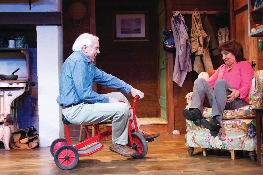 Richard Donelly as Robin with Phyllis Kay as Rose in &ldquo;The Children&rdquo; at Gamm Theatre.
