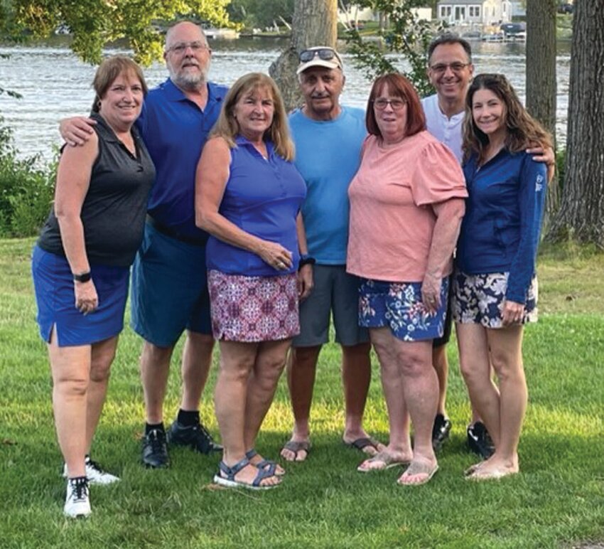TOURNEY TROUPE: Among those JMCE and GCC members who are organizing the September 24 Hasbro Children&rsquo;s Hospital Golf Event are Kay Kernan, David and Judi Graham, Vinny and Linda LaFazia, Dewey and Tracy Uriati. Missing is Greg Kernan. (Submitted photo)