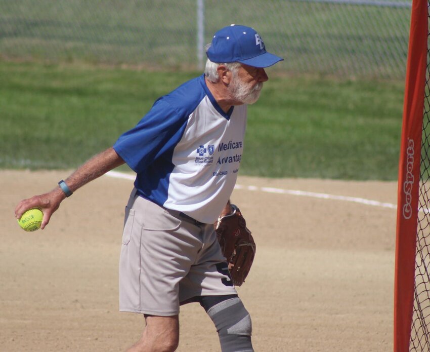 IN THE CIRCLE: Paul Danesi delivers a pitch in last week&rsquo;s game. (Photos by Alex Sponseller)