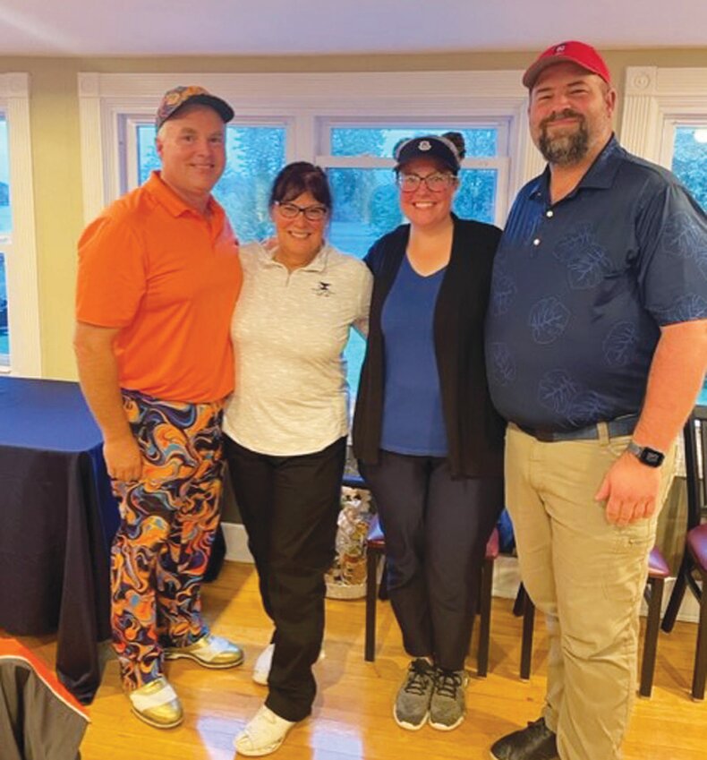 TERRIFIC TEAM: Troy Hewes, Judy DiIorio, Mary Higgins, Jesse Higgins were the tournament&rsquo;s Gross winners. (Submitted photos)