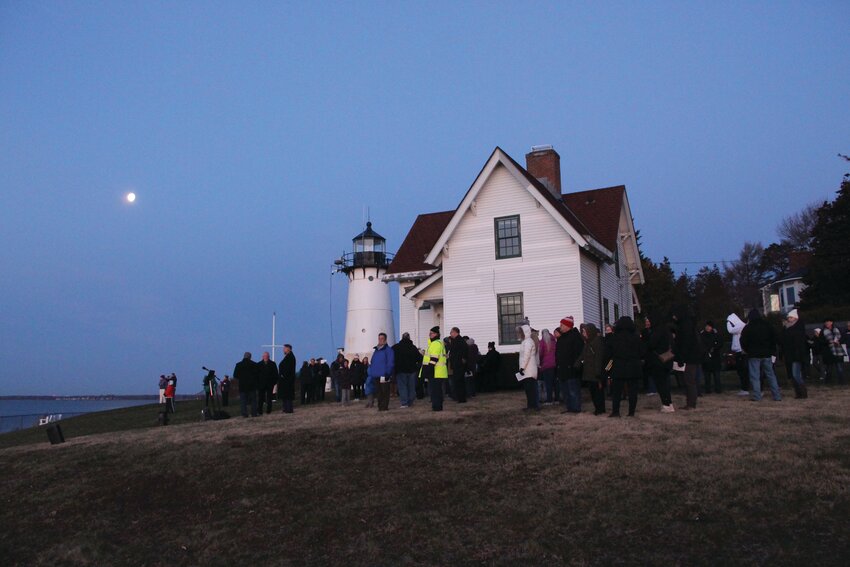 EASTER SUNRISE SETTING: Ready for the Warwick Neck Light has been the venue for Easter sunrise services for more than five decades. This photo was taken this past Easter.