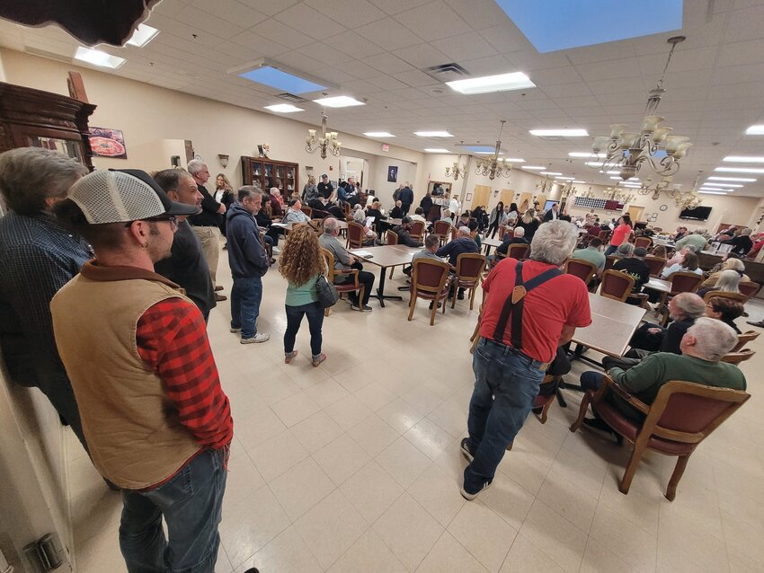 PACKED HOUSE: Residents packed the Johnston Senior Center last Thursday night. They&rsquo;re back to fighting a large solar development once again proposed for a residential neighborhood in town.