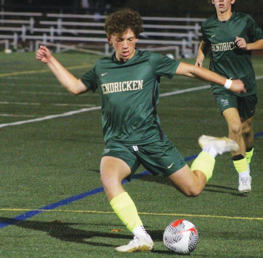 HEATING UP: Hendricken&rsquo;s Colin Blanchette makes a play on Monday. (Photo by Alex Sponseller)