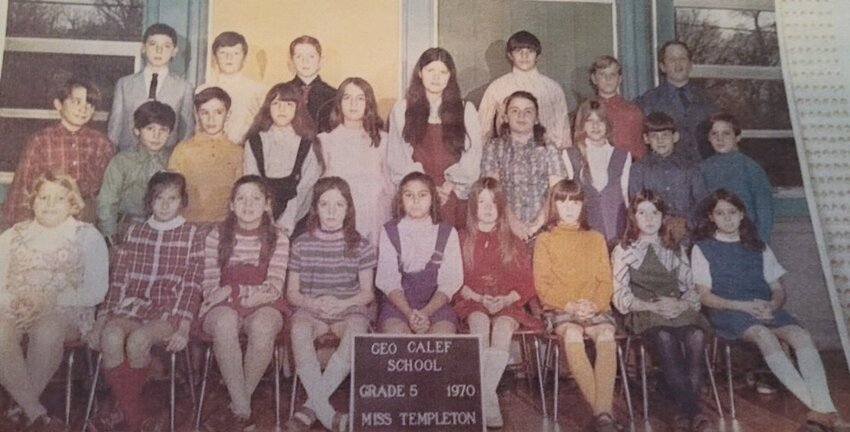 PASSING TIME: Tri-County facilities director Joe Russo now helps maintain the Calef School, the same building where he attended the fifth grade. Here's the class photo from Miss Templeton&rsquo;s class.