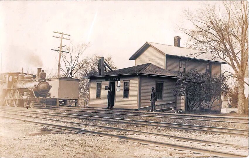 Oaklawn Station vintage postcard