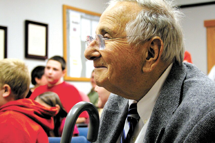 what he loved: Bob Shapiro is pictured at a school event. (Warwick Beacon file photo)