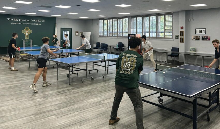 READY FOR STATES: Members of the Hendricken table tennis team compete last weekend. (Submitted photo)