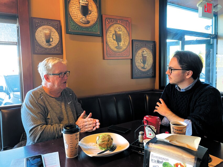 THE INCUMBENT: Mayor Kenneth Hopkins met with the Herald for coffee and an interview at Brewed Awakenings in Cranston. (Photo courtesy of the City of Cranston)