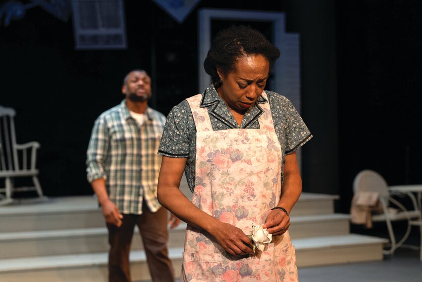 Kelvin Roston Jr. as Troy Maxson and Jackie Davis as Rose in &ldquo;Fences&rdquo; at Trinity Rep.