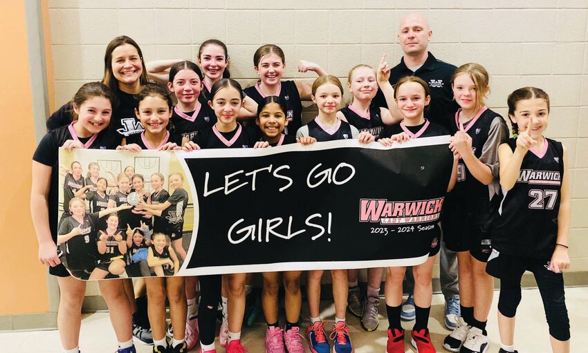 STATE CHAMPS: The Warwick PAL sixth grade girls basketball team that captured the state championship in March. (Submitted photos)
