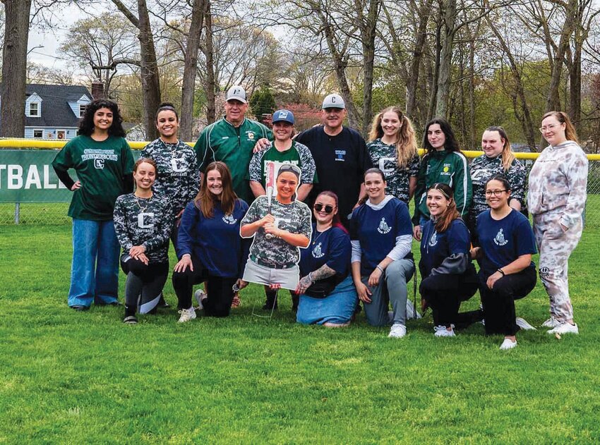 TEAM FIRST: The Cranston East softball team gathers for a photo.