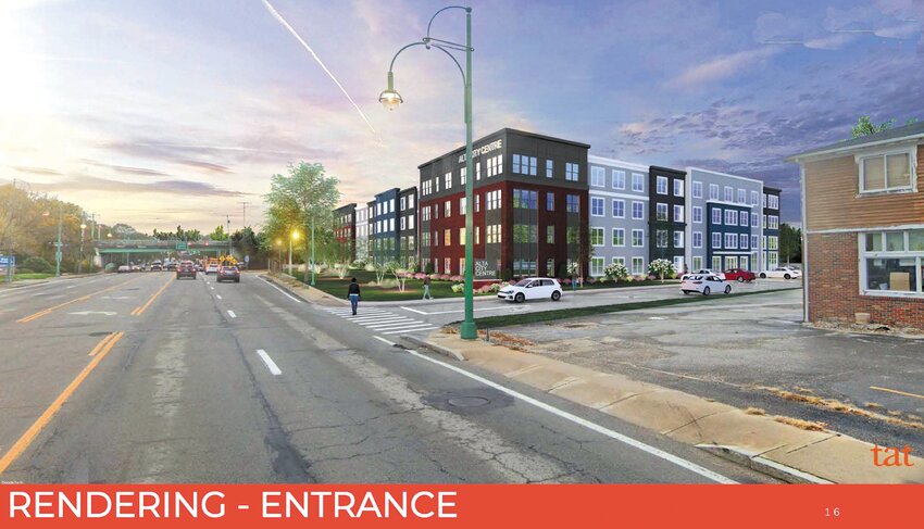 CLASS A APARTMENTS: Wood Partners expect to spend $64 million to develop 214 apartments in two buildings on more than 6 acres on Post Road abutting the Airport Connector ramp.