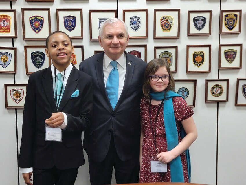TALLER IN PERSON: Mark-Anthony Thompson advocated for Tourette Syndrome in front of members of Congress and their staff. He met with Sen. Jack Reed, and said that was one of his favorite parts of his trip to Washington D.C.