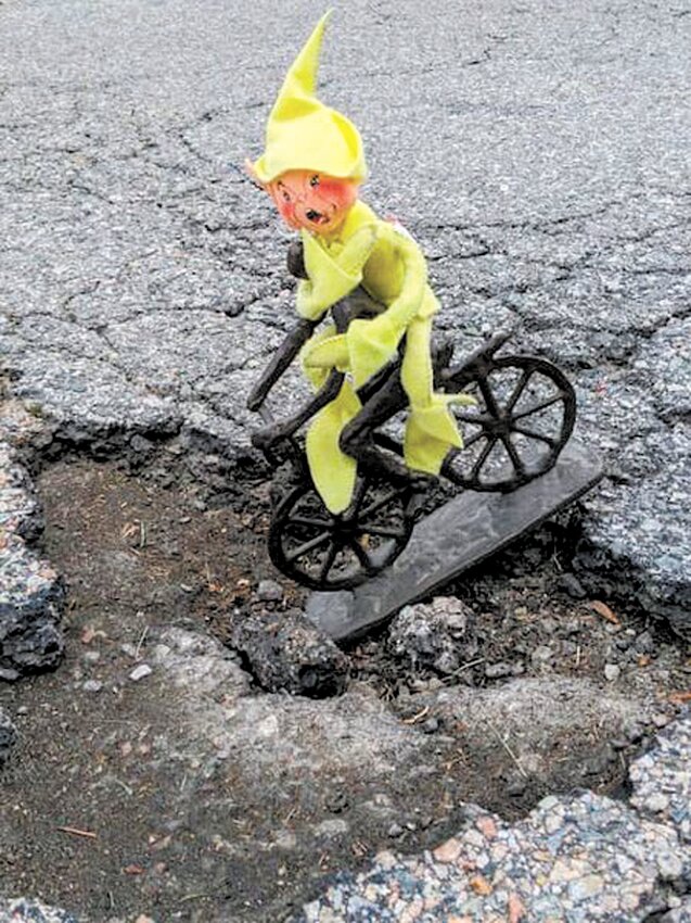 Now some people really know how to complain about a pothole. This resident sent in his complaint with the first picture. After the repair he sent in the second picture. I won&rsquo;t name him but I do want to thank him for giving us all a chuckle.